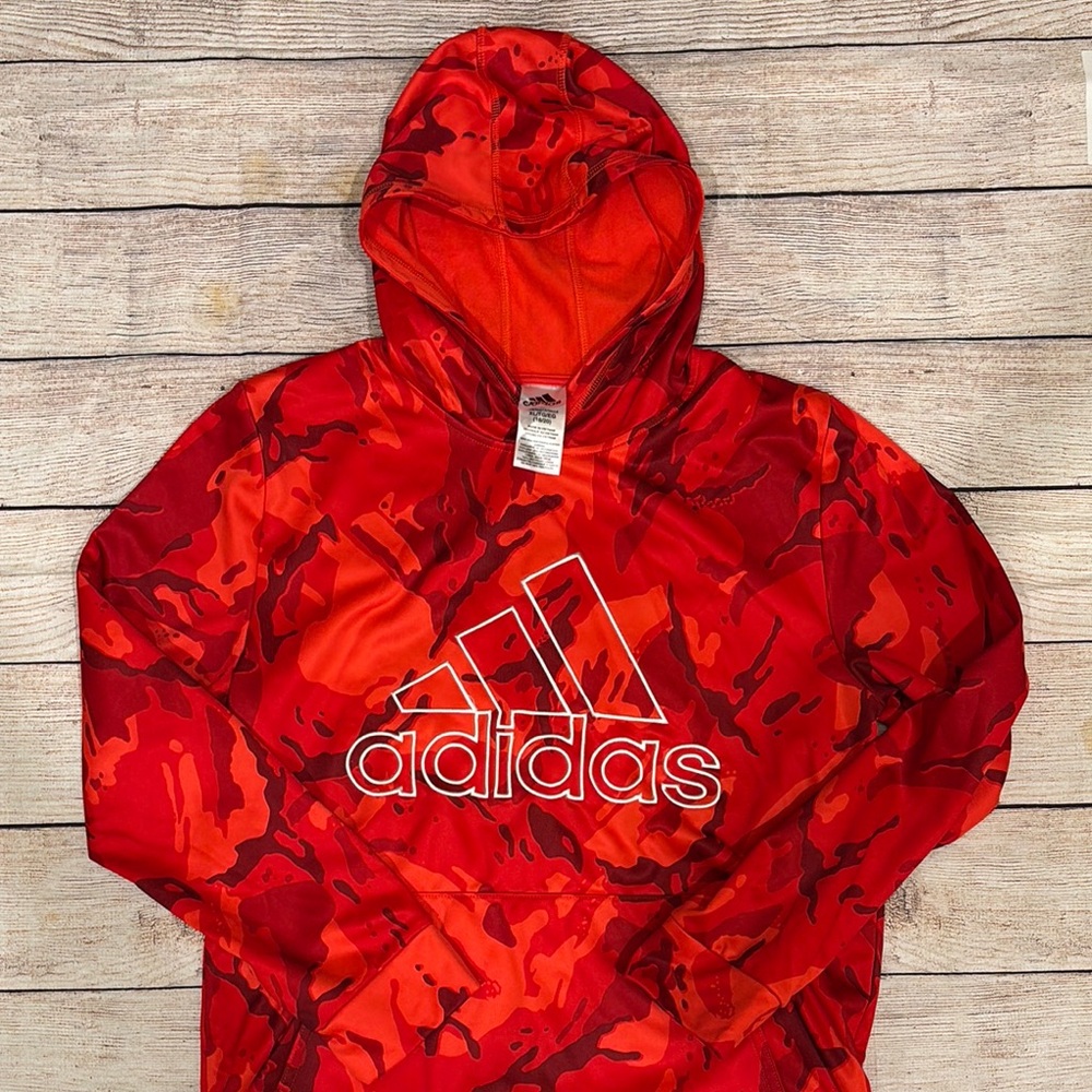 Hoodie - Adidas Vibrant Red Camo